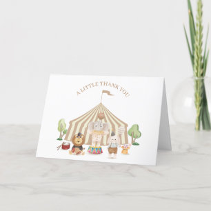 Neutral Boho Magical Safari Circus Baby Shower  Thank You Card