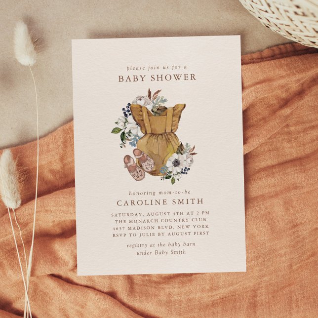 Neutral Boho Nursery Baby Shower Invitation (Creator Uploaded)