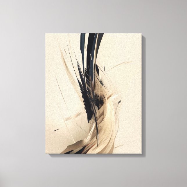 Neutral Botanical Abstract Minimalist Nature Canvas Print (Front)