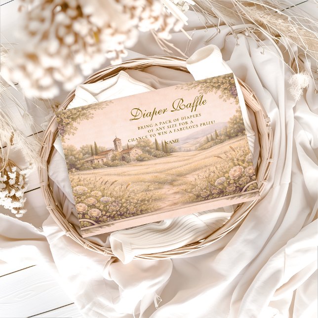 Neutral Botanical Garden Diapper Raffle  Enclosure Card (Creator Uploaded)