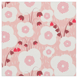 Neutral Botanicals - Poppies pink Fabric