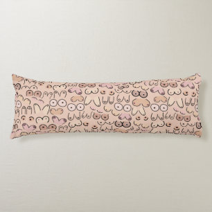 Neutral breast fun design body pillow