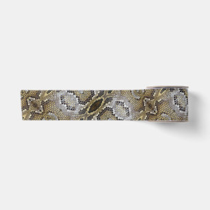 neutral brown beige animal print snake skin satin ribbon