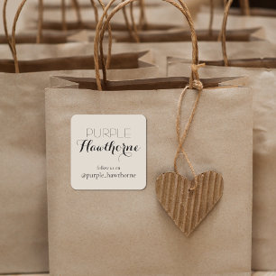 Neutral Brown Business Branding Label