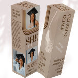 Neutral Brown Melanin Photo Graduation Gift Wine Box<br><div class="desc">Commemorate Your Graduate's Accomplishments with a Customized Graduation Wine Box . Our personalized graduation wine box is the perfect way to celebrate your graduate's hard work and dedication. This one-of-a-kind wine box features customized photos of the graduate, a brief bio, and inspiring quotes to mark this special milestone. The design is...</div>