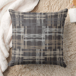 Neutral Brown Throw Pillow