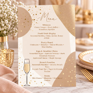 Neutral Brunch Menu Card – Minimalist Beige