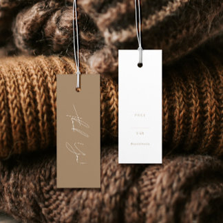Neutral Business Clothing Thank You Label Hang Tag