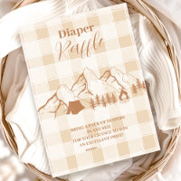 Neutral Camping Baby Shower Diapper Raffle