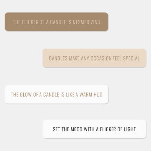 Neutral Candle Tamper-proof Seal Assorted Labels