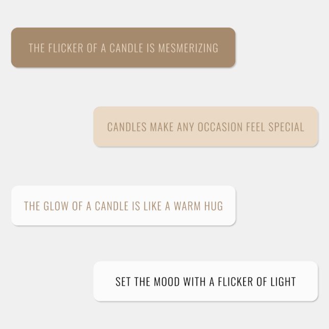 Neutral Candle Tamper-proof Seal Assorted Labels (Group)