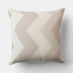 Neutral chevron Pattern Throw Pillow