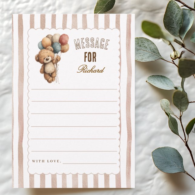 Neutral Classic Teddy Bear Time Capsule Card (Creator Uploaded)