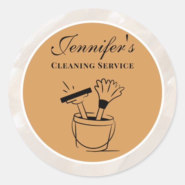 Neutral Cleaning Service Thank You Sticker  (Front)