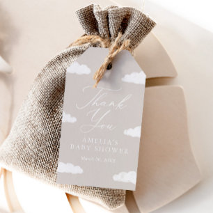 Neutral Cloud Nine Baby Shower Favour Tag