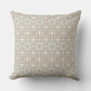 Neutral Coastal Modern Throw Pillow