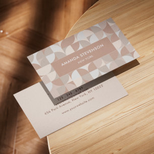 Neutral colour geometric pattern II Business Card