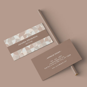 Neutral colour geometric pattern II Business Card