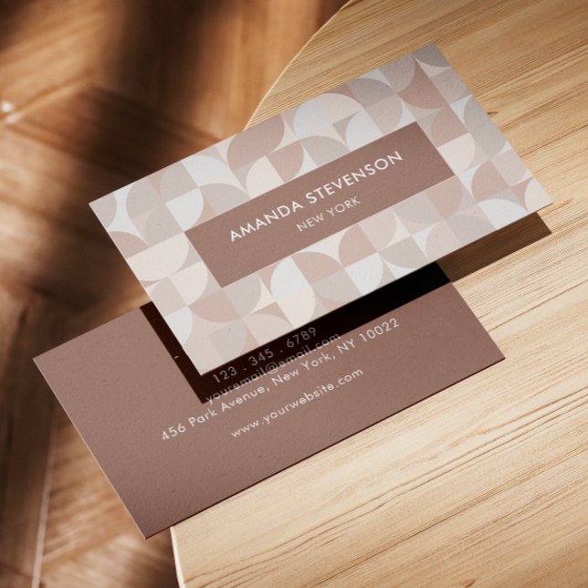 Neutral colour geometric pattern II Business Card (Creator Uploaded)