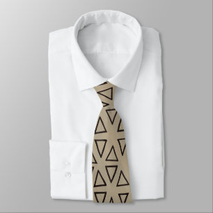 Neutral Colour Geometric Triangle Pattern for Men Tie