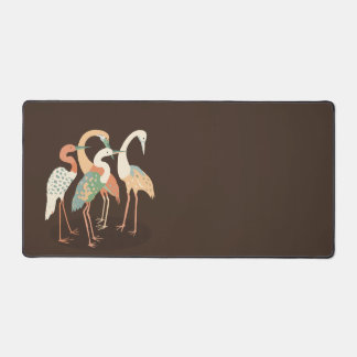 Neutral Colour Pop Art Cranes Desk Mat