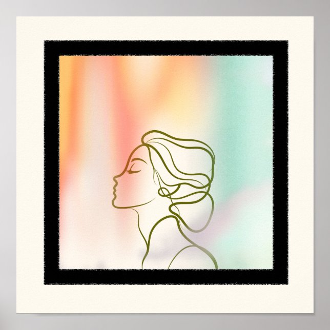 Neutral colour Simple line wall art (Front)