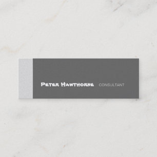 Neutral Colour Simplistic Consultant Minimal Mini Business Card