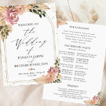 Neutral Colours Boho Floral  Wedding Program<br><div class="desc">A simple chic wedding ceremony order of service program. Easy to personalize with your details. Check the collection for matching items. CUSTOMIZATION: If you need design customization,  please get in touch with me via chat; if you need information about your order,  shipping options,  etc.,  please contact Zazzle support directly.</div>