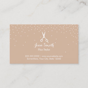 Neutral Confetti Dots Hair Stylist Appointment Card