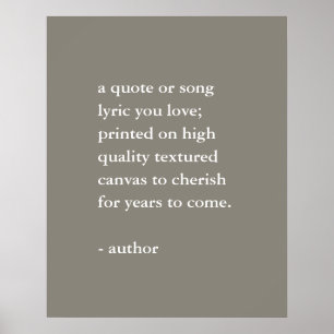 Neutral Custom Quote Print