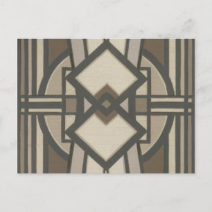 Neutral Deco Panel I Postcard