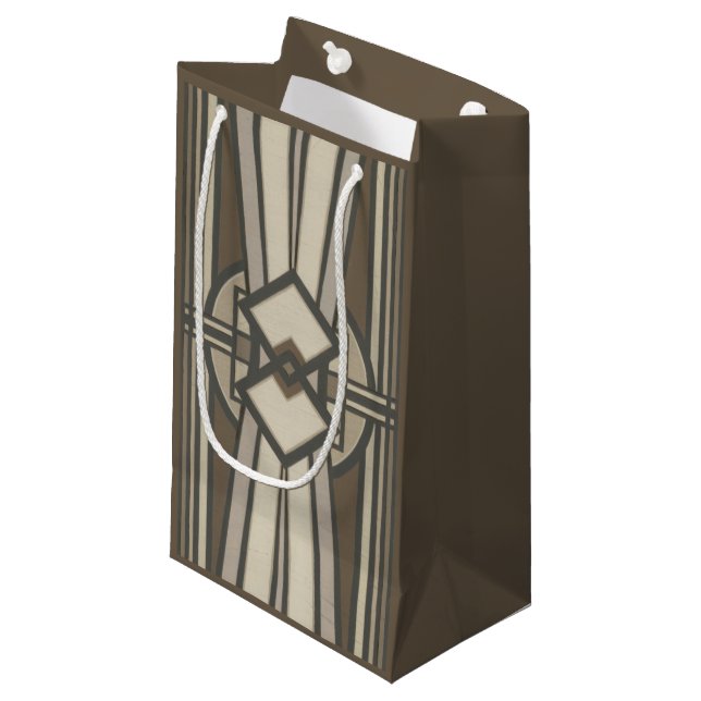 Neutral Deco Panel I Small Gift Bag (Front Angled)