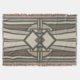 Neutral Deco Panel I Throw Blanket