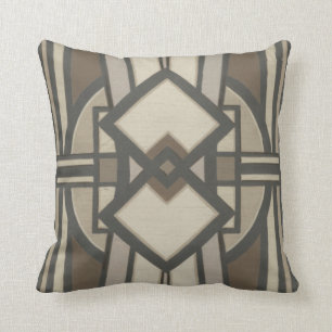 Neutral Deco Panel I Throw Pillow