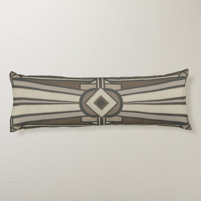 Neutral Deco Panel II Body Pillow (Back)