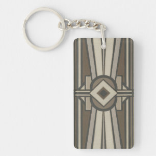 Neutral Deco Panel II Keychain
