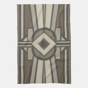 Neutral Deco Panel II Kitchen Towel