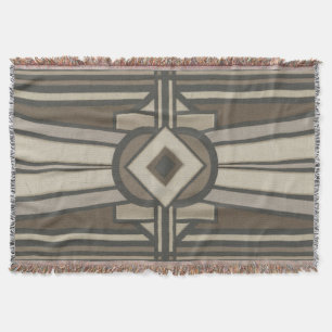 Neutral Deco Panel II Throw Blanket