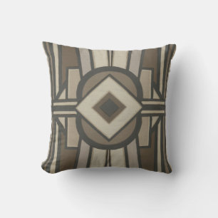 Neutral Deco Panel II Throw Pillow