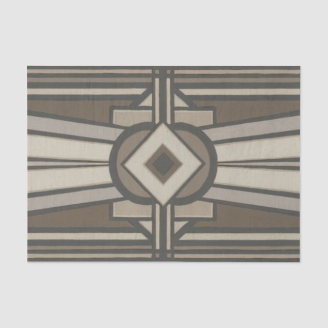 Neutral Deco Panel II Tissue Paper (Front)