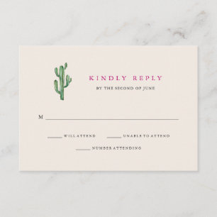 Neutral Desert Cactus Wedding Response