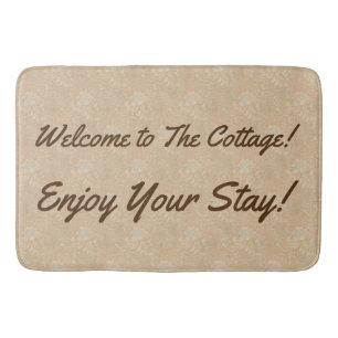 Neutral Design Cottage Guest Rental Vacation House Bath Mat