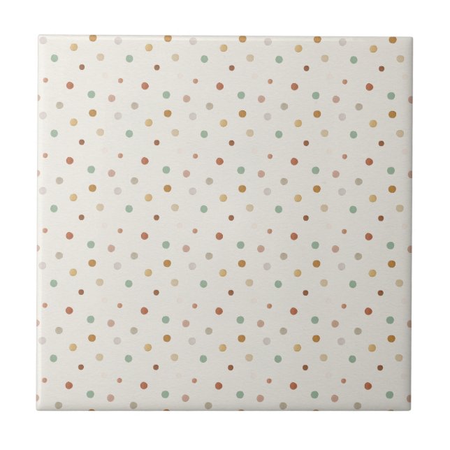 Neutral Dotty Fun Tile (Front)