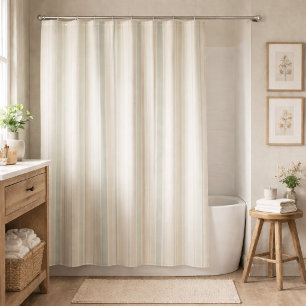 Neutral Dusty Blue Striped   Rustic Farmhouse