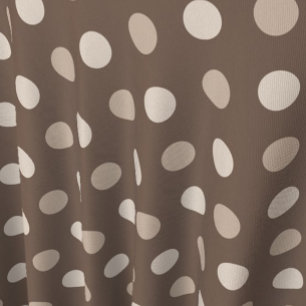Neutral Earth Brown Polka Dots Design Fabric