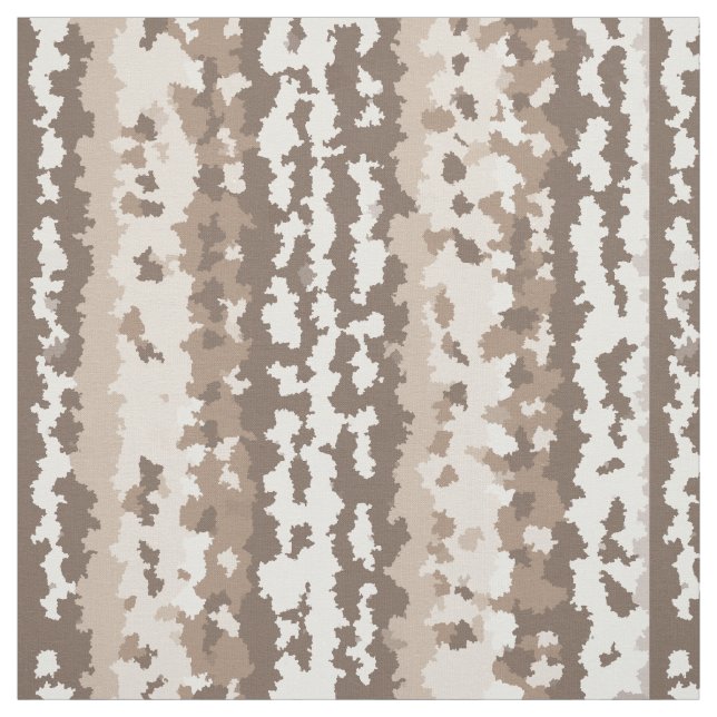 Neutral Earth Camo Irregular Abstract Design Fabric (Swatch)