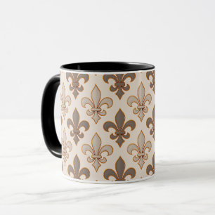 Neutral Earth Royal Fleur-de-lis Style  Mug