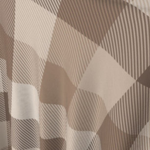 Neutral Earth Tan Chequered Gingham Plaid  Fabric
