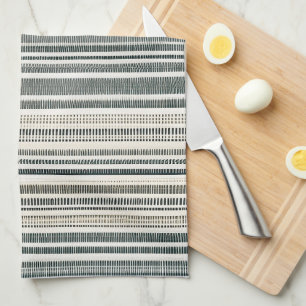 Neutral Earth Tone Boho Stripe Kitchen Towel