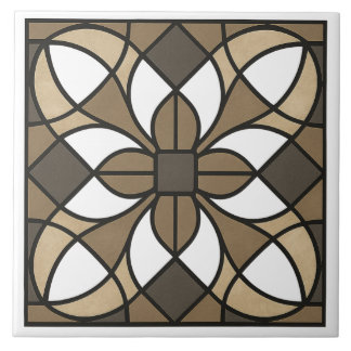 Neutral Earth Tone Glass-Look Tile